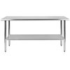 Flash Furniture 60"W Stainless 18 Gauge Work Table - Undershelf NH-WT-2460-GG